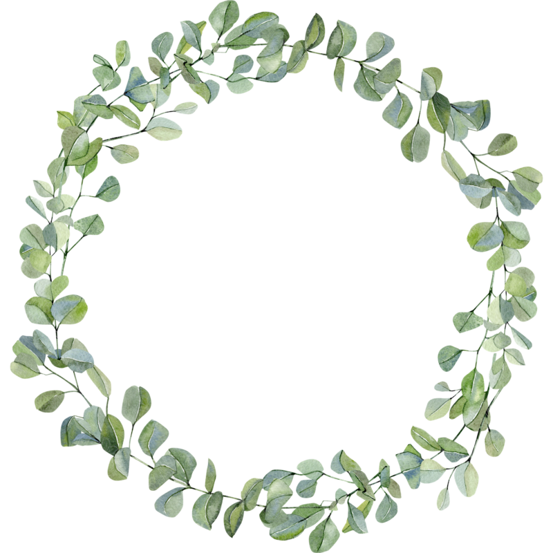 Watercoloru Eucalyptus Wreath - GBH21757